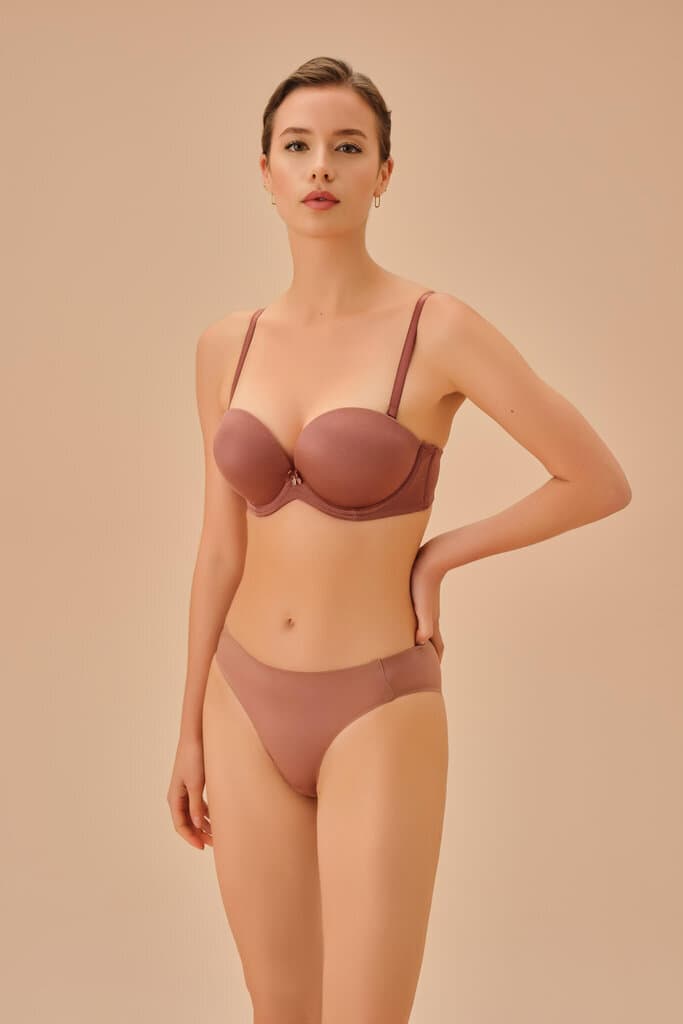 Suwen Nude Super Push-Up Straples Bra Bra - 75-B 2