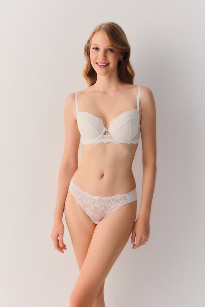 Suwen Ecru Honey Padded Bra Bra - 75-C 2