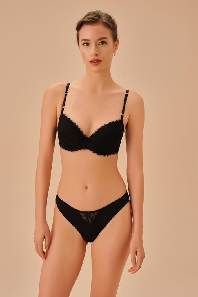 Suwen Black Sapphire Padded Bra Bra - 75-C