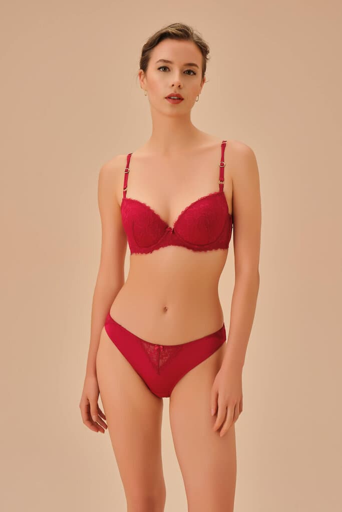 Suwen Wine Sapphire Padded Bra Bra - 75-B 2