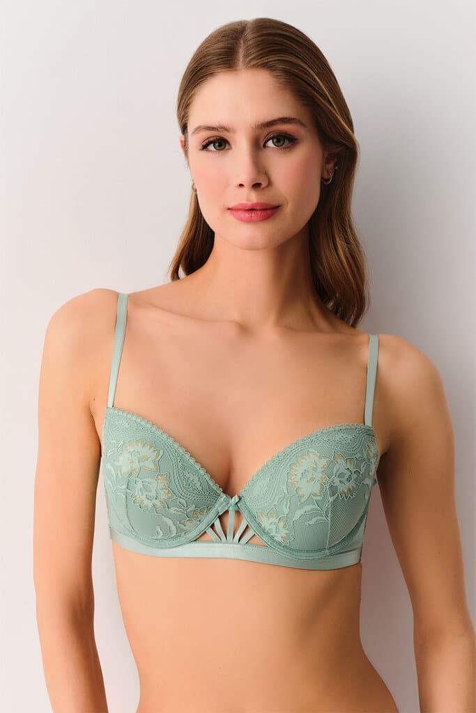 Suwen Mint Duchess Padded Bra Bra - 75-C