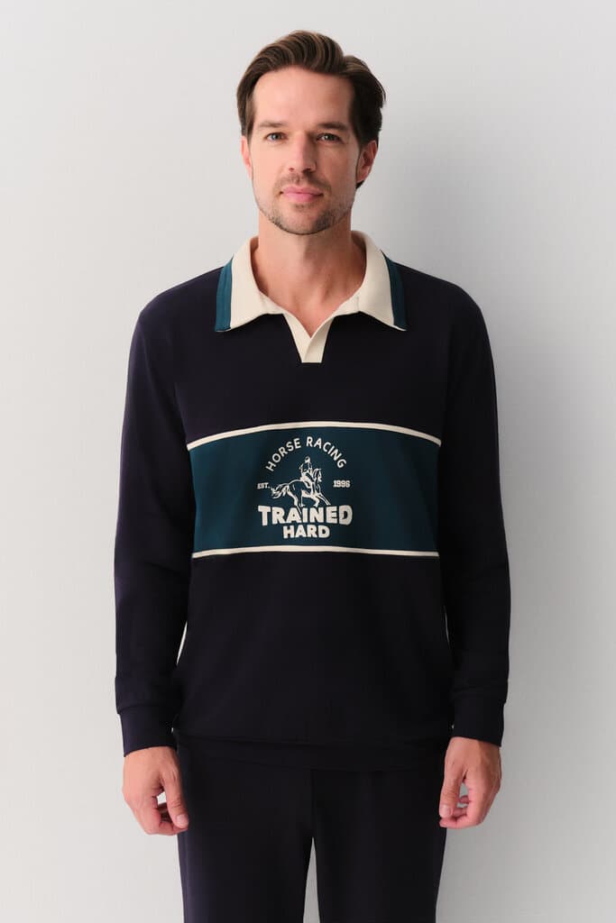 Suwen Navy Blue Jacob Men Sports Set Pijama set - XXL 2