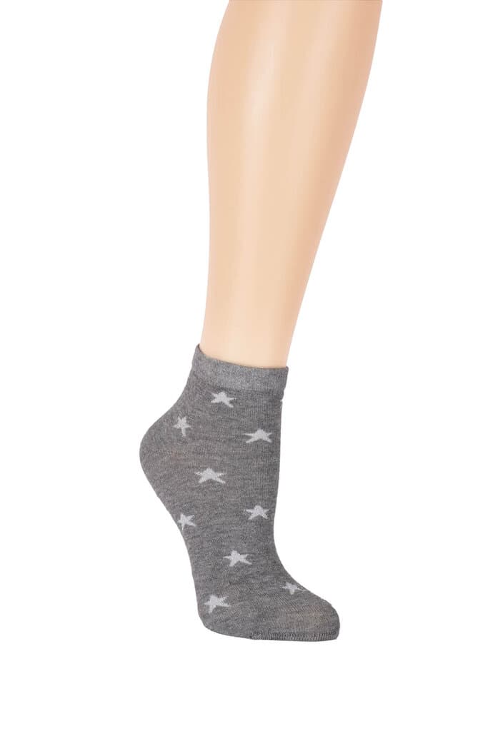 Suwen Gray Star Midi Socket Socks - STD
