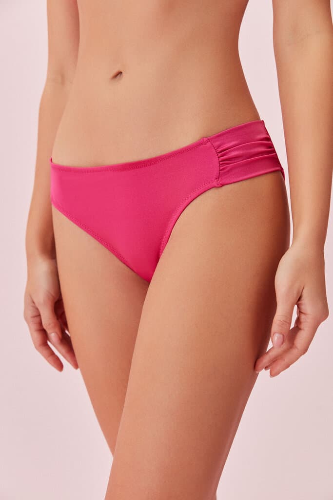 Suwen Begonvile Pleated Bikini Bottom Bikini Bottom - 38
