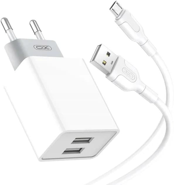 XO Dual USB Wall Charger (2.4A, Micro-USB) - L65EU
