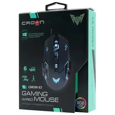 Crown Micro Wired Gaming Mouse - CMGM-X3
