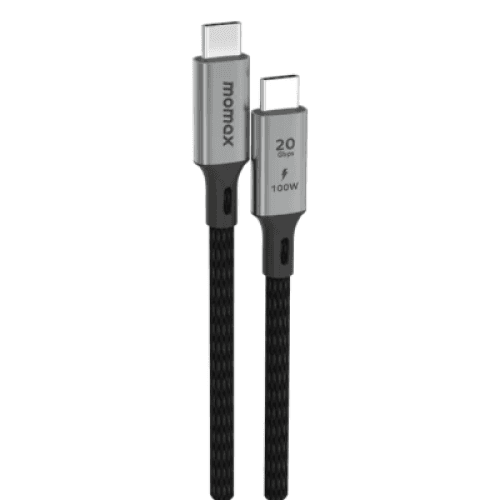 Momax Elite Cable - USB-C, 100W, USB 3.2 Gen 2x2 20Gbps, 1m - Black (DC31D)