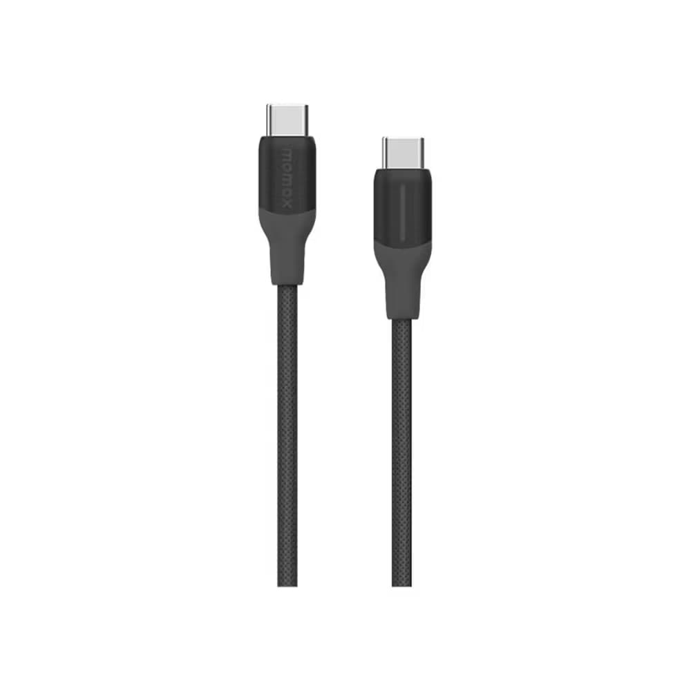 Momax 1-Link Flow Braided Cable - USB-C to USB-C, 100W, 2m - Black (DC25D)