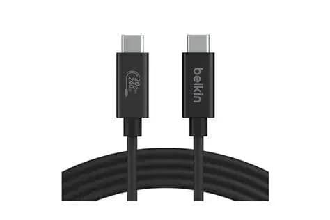Belkin USB4 Cable - USB-C to USB-C, 2m, 240W, 20Gbps, 4K 60Hz (INZ004bt2MBK)