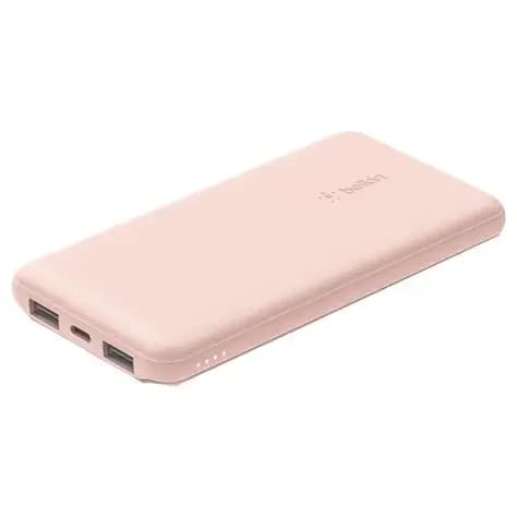 Belkin BoostCharge 3-Port Power Bank - 20K mAh, 15W USB-C, Dual USB-A, w/ Cable - Rose Gold (BPB012btRG)