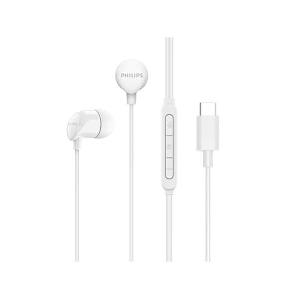 Philips In-Ear Wired Headphones - USB-C - White (TAE2146WT/97)