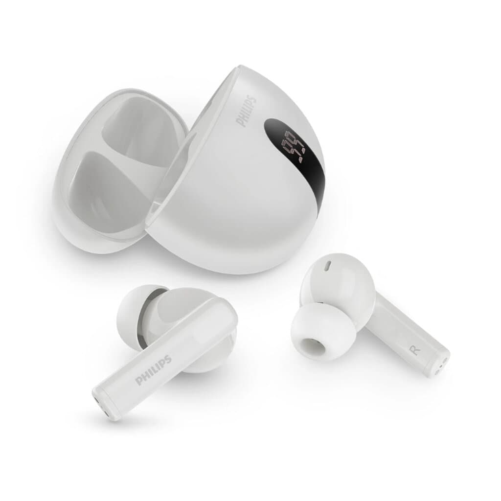 Philips Wireless Earbuds - Dual AI Mics - White (TAT3559WT/97)