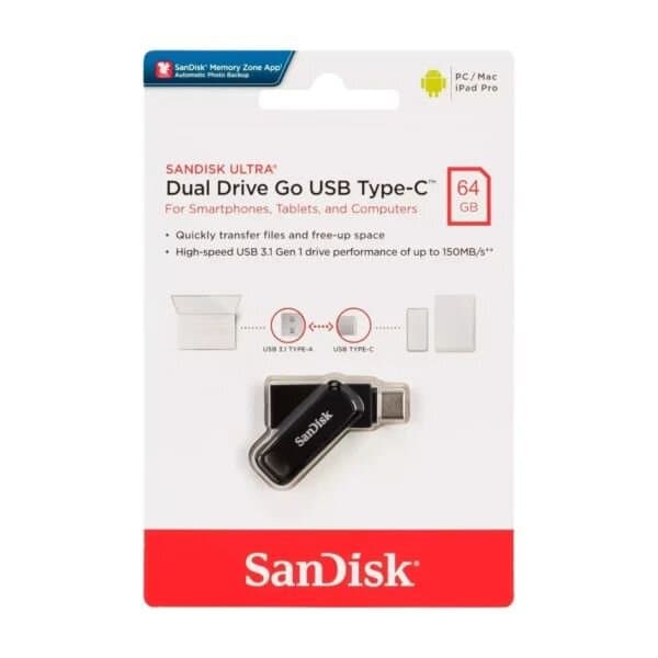 SanDisk 64GB Dual Drive (USB & Type-C)