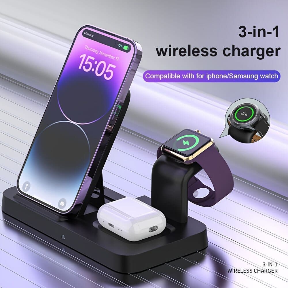 Remax RP-W70 Minxl Pro 22W 3-in-1 Foldable Wireless Charger