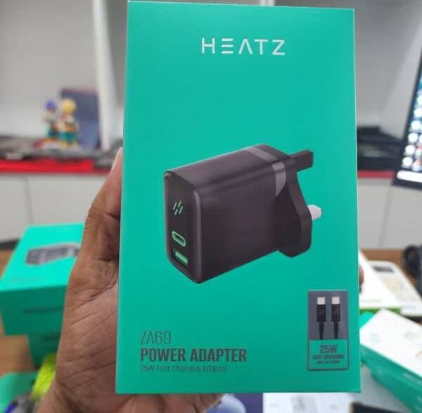 Heatz 25W Dual Port Charger (Type-C & USB) with Cable