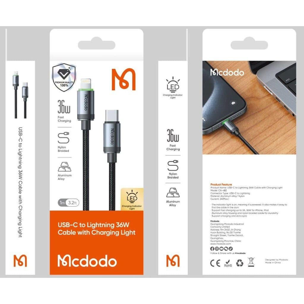 Mcdodo Super High-Quality Type-C to Lightning Cable