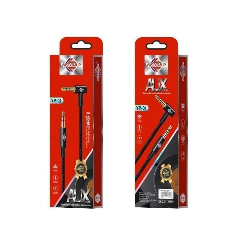 Wisdomup YP-01 3.5mm Jack AUX Cable - Black