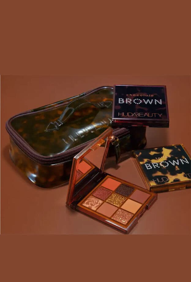 HUDA BEAUTY Brown Obsessions Tortoise Mini Beauty Case makeup bag 2
