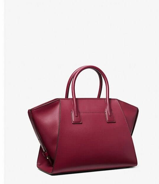 Michael Kors Avril Large Leather Top-Zip Satchel 3