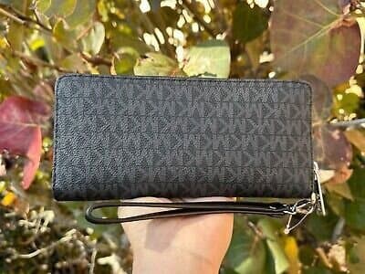 Michael Kors Large Continental Leather Long Zip Around Wristlet Wallet 3