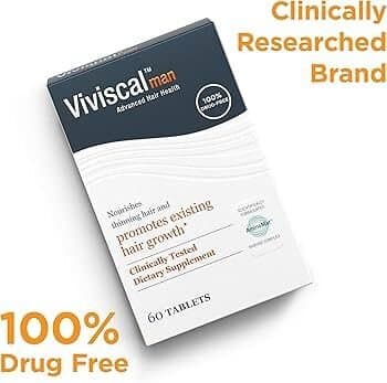 Viviscal Men's Hair Growth Supplements for Thicker, Fuller Hair Clinically Proven with Proprietary Collagen Complex, 60 Tablets 3