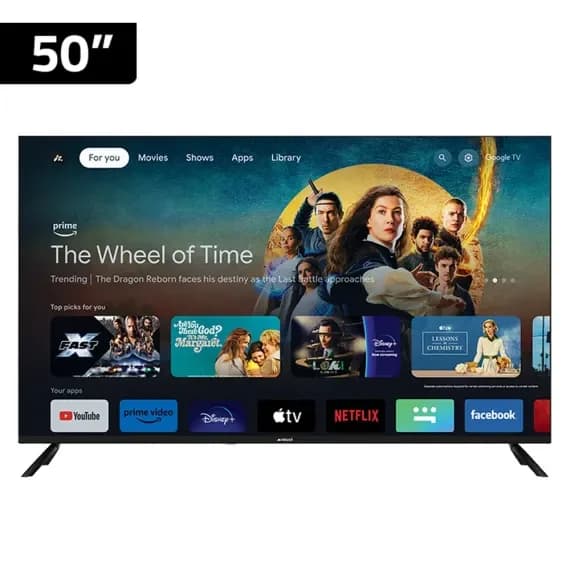 Newal 50 Inch Smart TV 4K UHD with HDR10 and Google TV - UHD-5062