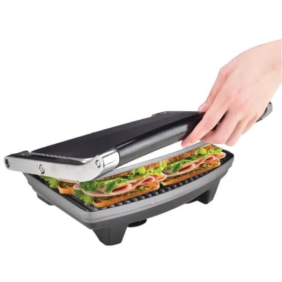 Newal Toaster 2 Slice Contact Grill With Granite Coating And Oil Tray - GSM-5080 3