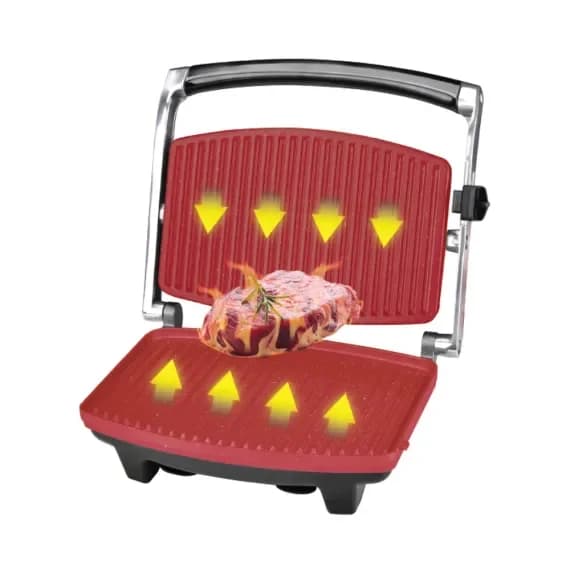 Newal Toaster 2 Slice Contact Grill With Granite Coating And Oil Tray - GSM-5080 2