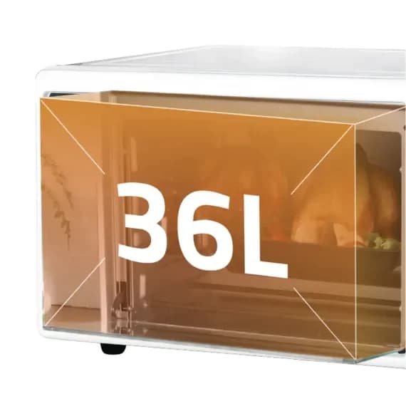 Newal Electric Oven 36L 1600W with Enamel Tray, Grill, and Timer - MOV-1637/01 2