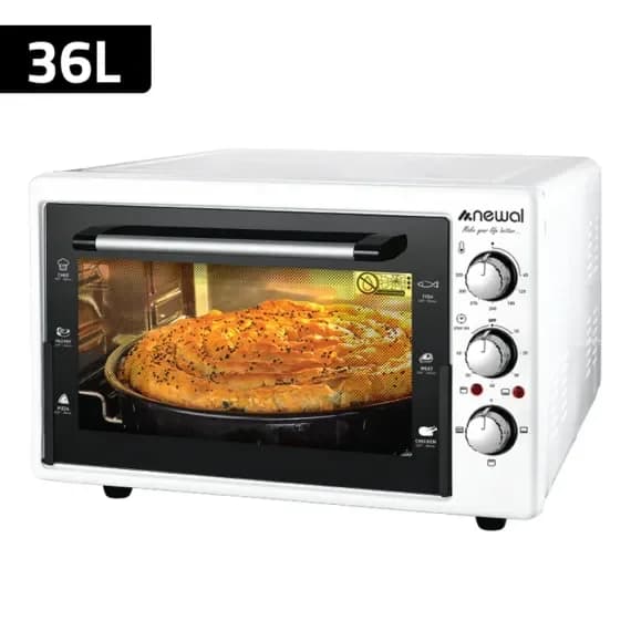 Newal Electric Oven 36L 1600W with Enamel Tray, Grill, and Timer - MOV-1537/01