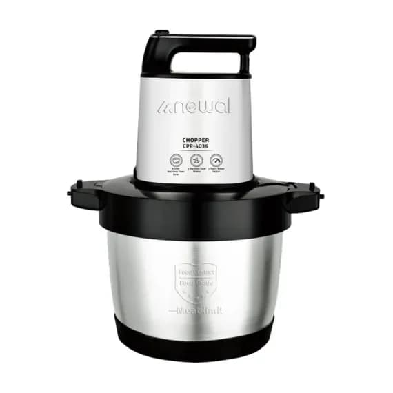 Newal Heavy Duty Food Chopper with 6 Liter Steel Bowl and 1000W Motor - CPR-4036