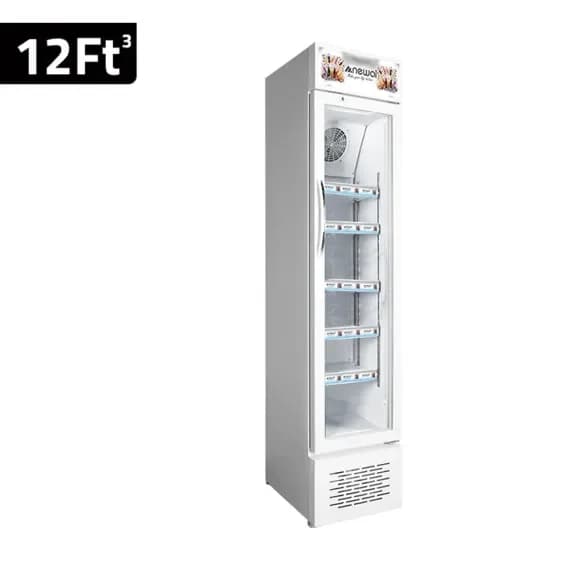 Newal Beverage Cooler with Voltage-Stable Compressor, LED Lighting, and 5 Shelves - BTL-285/01