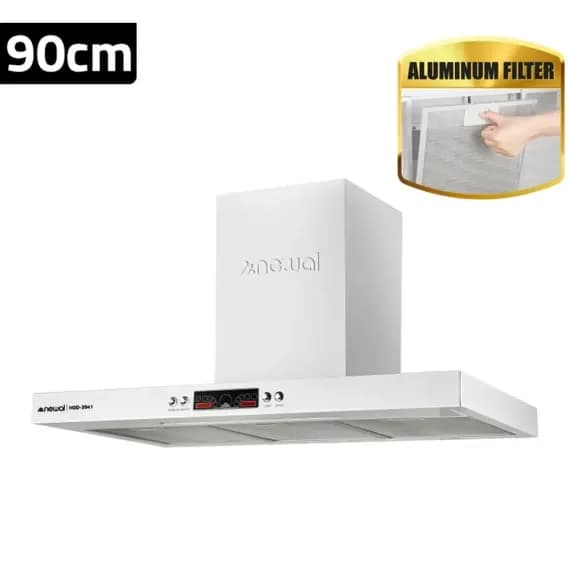 Newal Kitchen Hood 90cm with Aluminum Filter, Copper Motor, and LED Light - HOD-3941/04