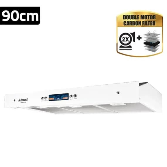 Newal Kitchen Hood 90cm with Dual Copper Motors and Carbon Filter - HOD-3795/01
