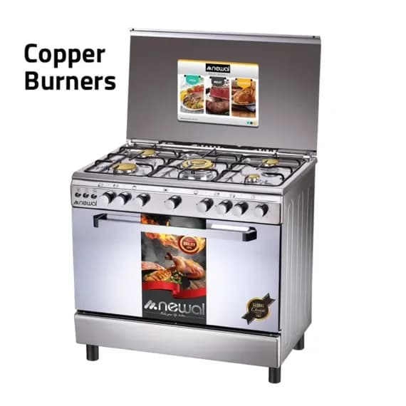 Newal 60x90 Gas Oven with 5 Burners Grill - FSO-1098/05 (Stainless Steel)