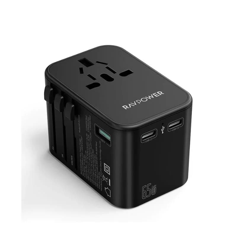 RAVPower PD GaN 65W 3-USB Port - PC1034 (Black) 1