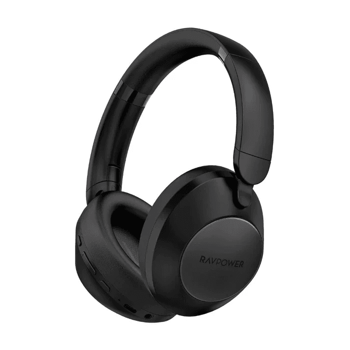 RAVPower Wireless Headphones – ANC, 55H Battery - BH1019 (Black)