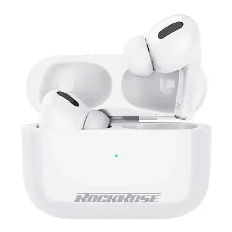 RockRose Wireless Earbuds with Charging Case - RRWE26 (White)