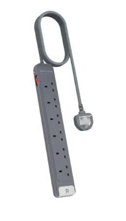 RAVPower 6-Outlet Power Strip with 3M Cord– 2990W - PC1068 (Grey)