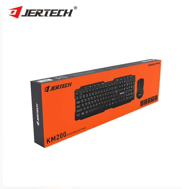 Jertech KM200 Ultra-thin Wireless Combo (Black)