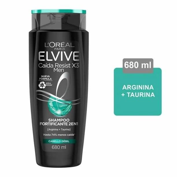 Strengthen your hair from the root and let it look healthy, shiny and full of vitality, with Elvive Fall Resist X3, designed for men by L'Oréal Paris.680Ml