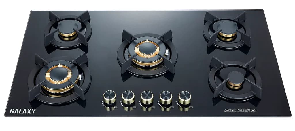Galaxy Luxury Gas Cooker with Tempered Glass Panel - GAG-95Black (Black)