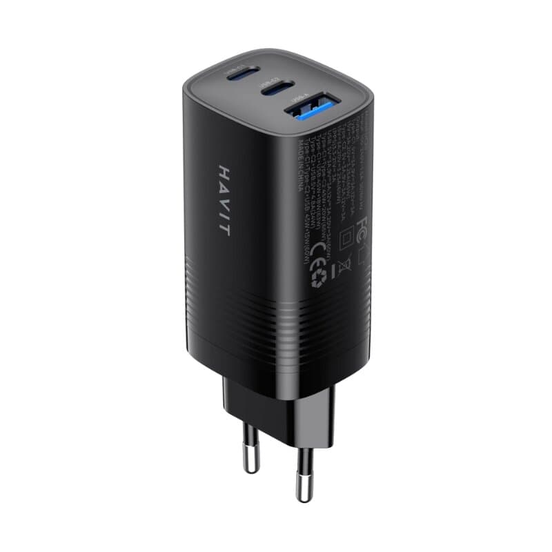 Havit UC20 UK 3-Port Travel Charger 67W (Black) 1