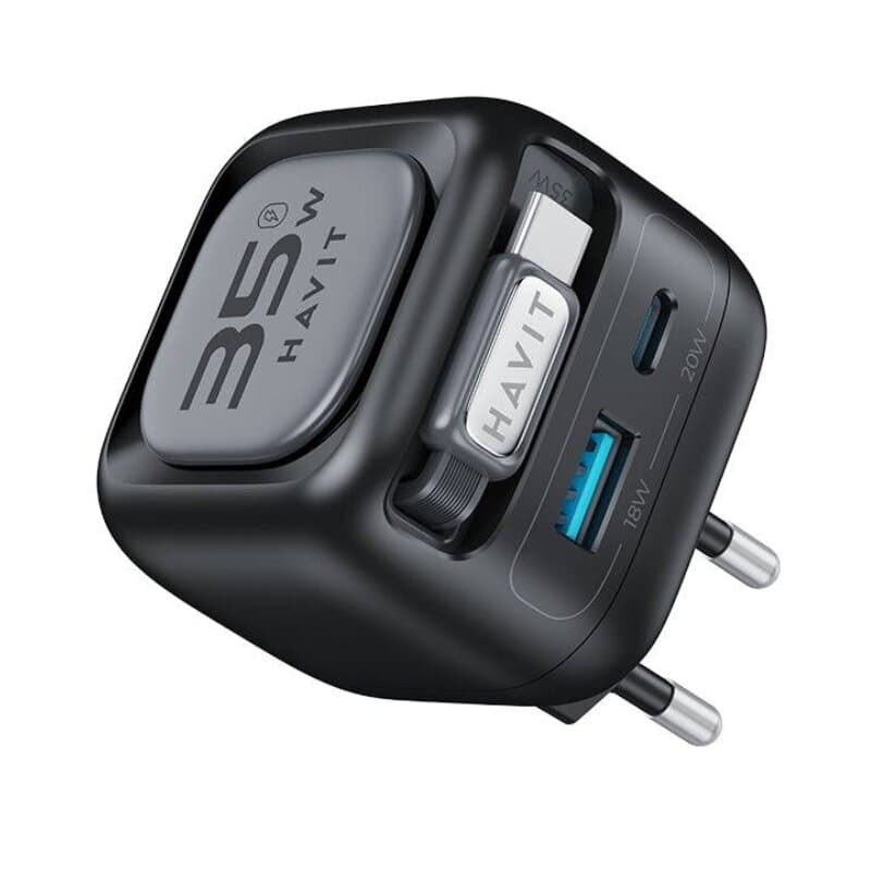 Havit UC250 UK Travel Charger (Black/Gray) 5
