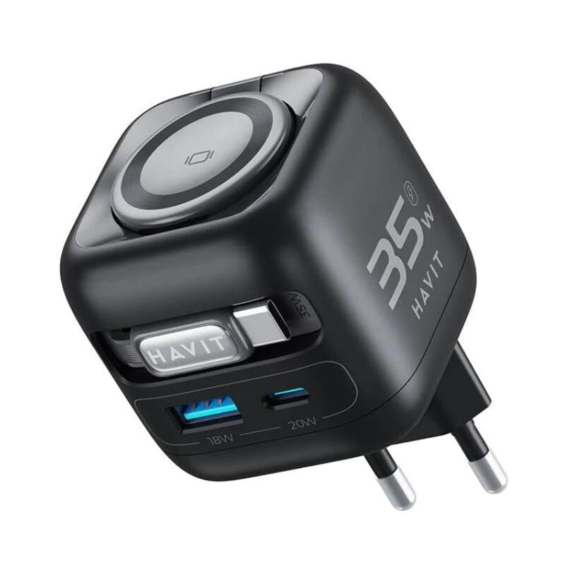 Havit UC250 UK Travel Charger (Black/Gray) 6