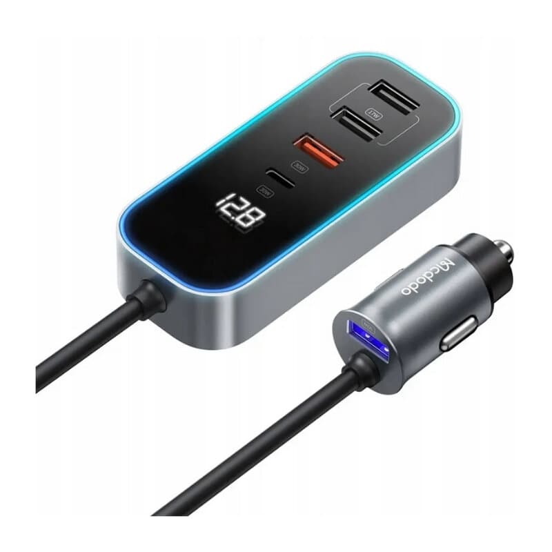 Mcdodo 4-Port Car Charger Digital Display (Grey)
