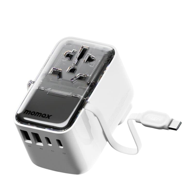 Momax World+ Flow 35W 4-Port Travel Adapter (White)