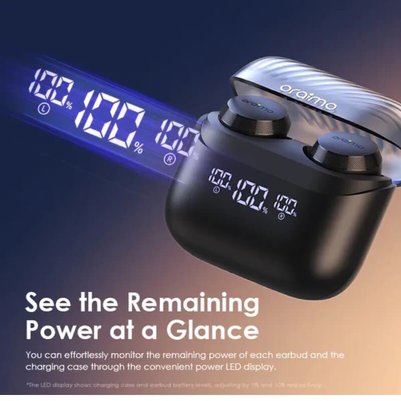 Oraimo SpaceBuds Z Black ANC TWS Earbuds 2