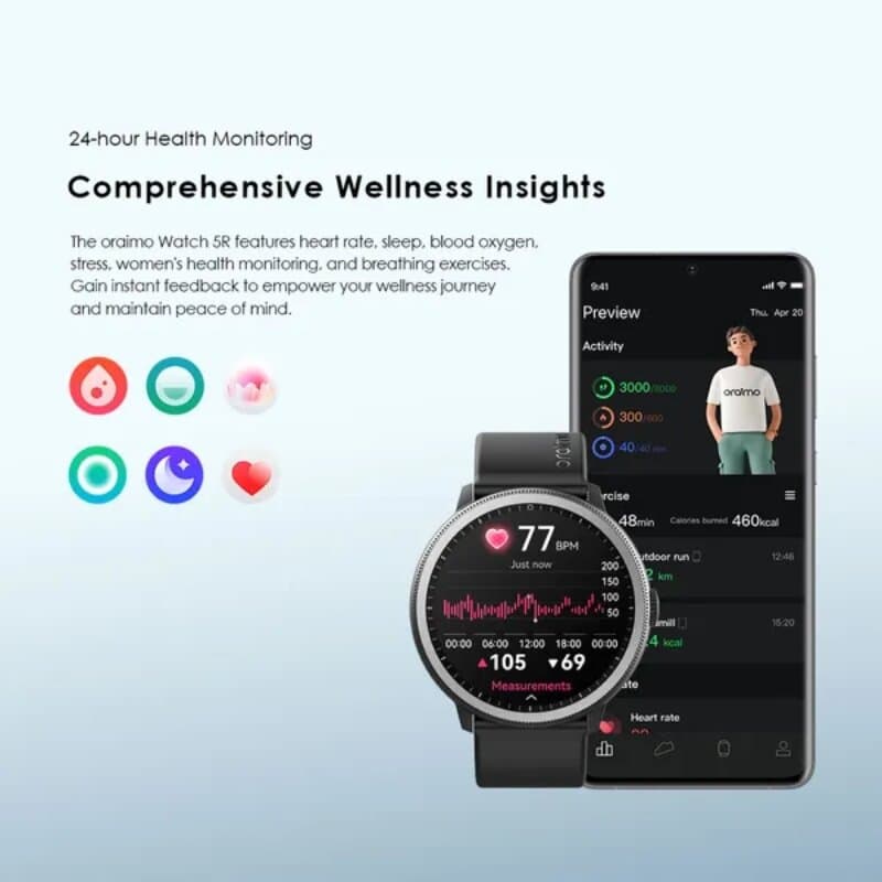 Oraimo Smart Watch OSW-820 (Black) 7