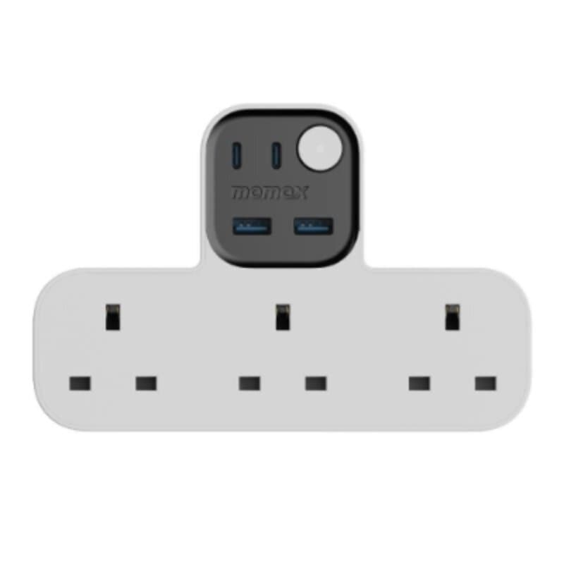 Momax Charge Work Flow Extention 3 Socket (White)